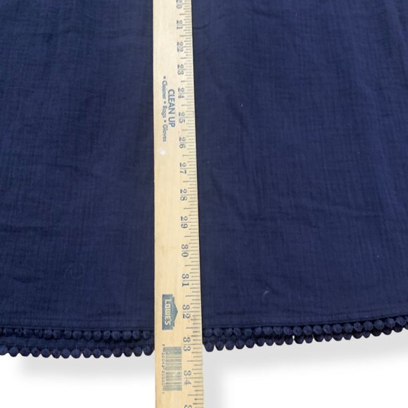 Boden Women’s Trim Double Cloth Dress Navy Blue Sz 10P Midi Romantic Cottagecore - Picture 8 of 16